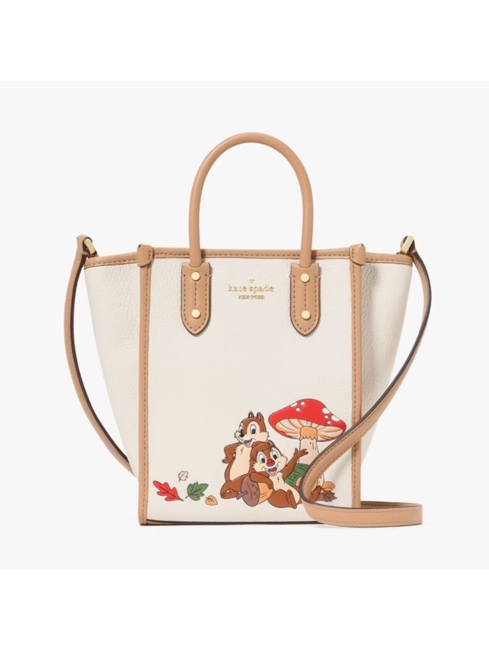 NWT! Disney X Kate Spade Chip N Dale Mini Leather Tote Crossbody